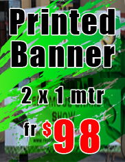 Printed Banner 2x1 meter from $98 - Jack Flash Signs